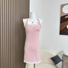 Pink Halter Knit Dress  HA1480