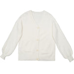 Long sleeve plush cardigan sweater   HA1476