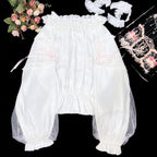 Sweet Bow Mesh Long Sleeves   HA1410