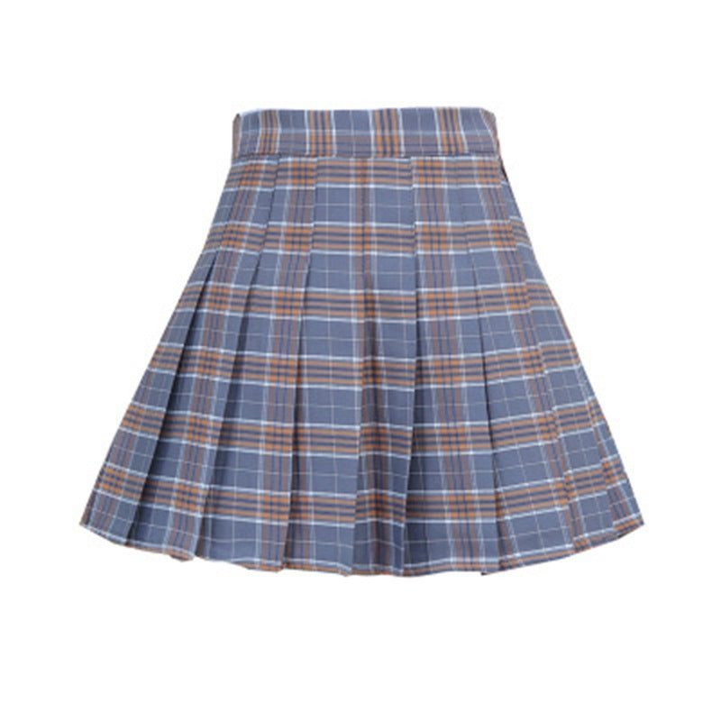 Plaid pleated skirt   HA0386