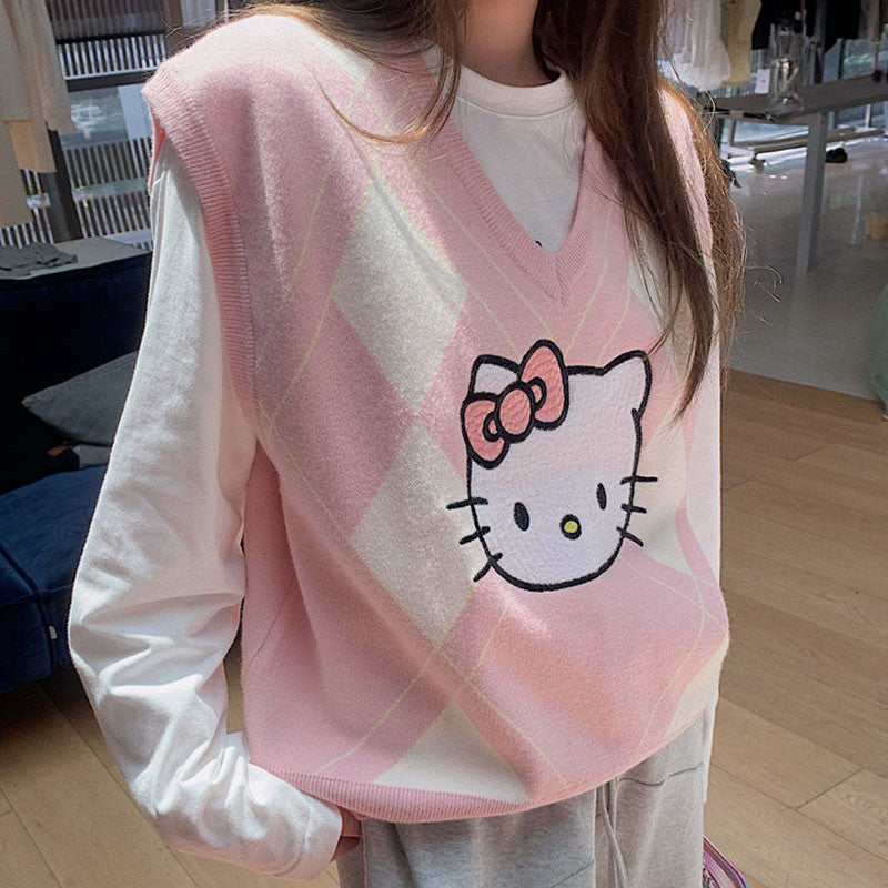 Pink Knit Sweater   HA1106