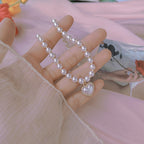 Cream Sweetheart Peach Heart Love Necklace  HA0668