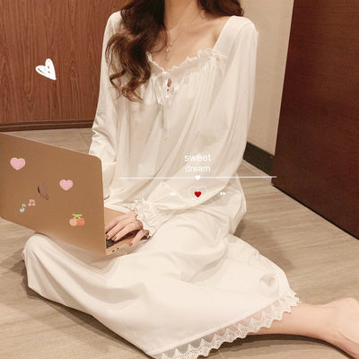 Sweet Mesh Bow Knot Nightdress  HA1290