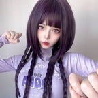 Daily long straight purple jellyfish head    HA0164