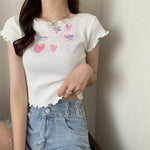 Sweet and Spicy Knit Short Sleeve T-Shirt   HA0562