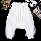 Sweet Bow Mesh Long Sleeves   HA1410