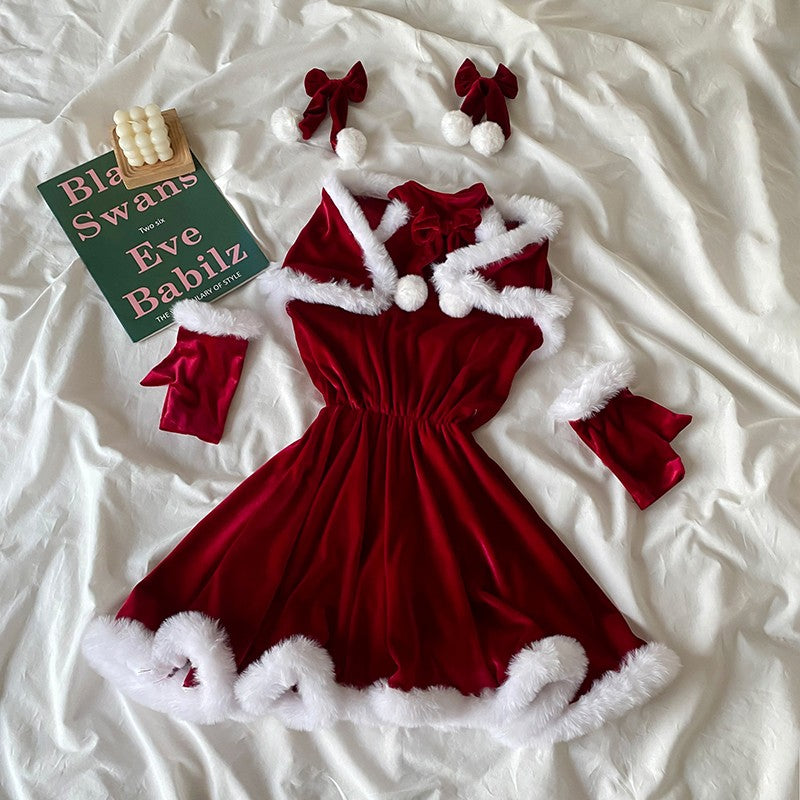 Plush velvet dress   HA1305