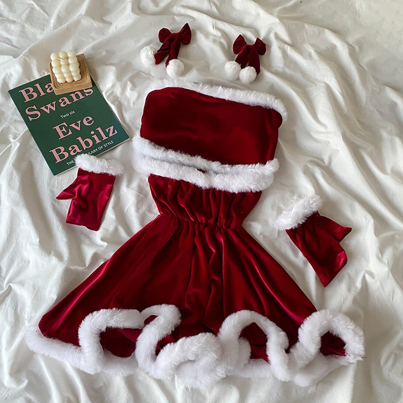 Plush velvet dress   HA1305