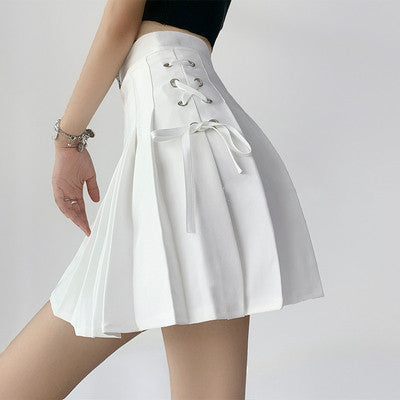 American style high waist pleated skirt  HA0521