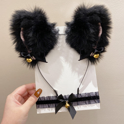 Plush cat ears headband    HA0358