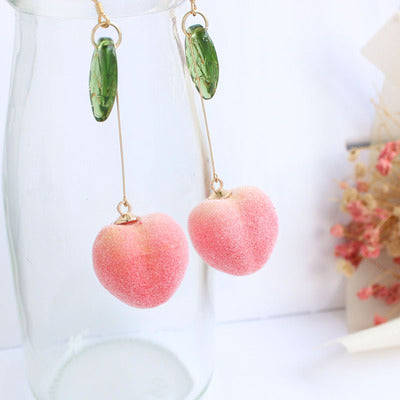 Cute girly peach earrings   HA0525