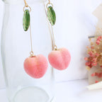 Cute girly peach earrings   HA0525