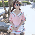 Sweet and cute short skirt suit two piece set    HA0699