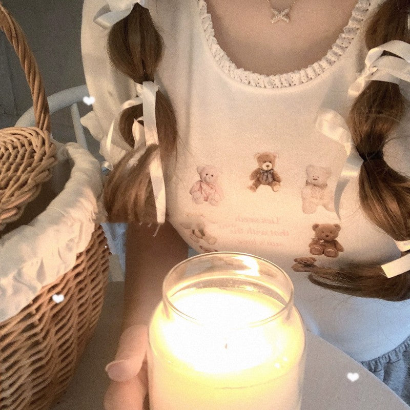Sweet Girl Puff Sleeve T-Shirt   HA1733
