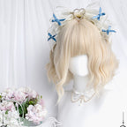 Short Platinum Wool Curly Wig  HA1694