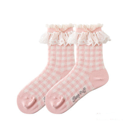 Cute girly mid tube cotton socks    HA0498