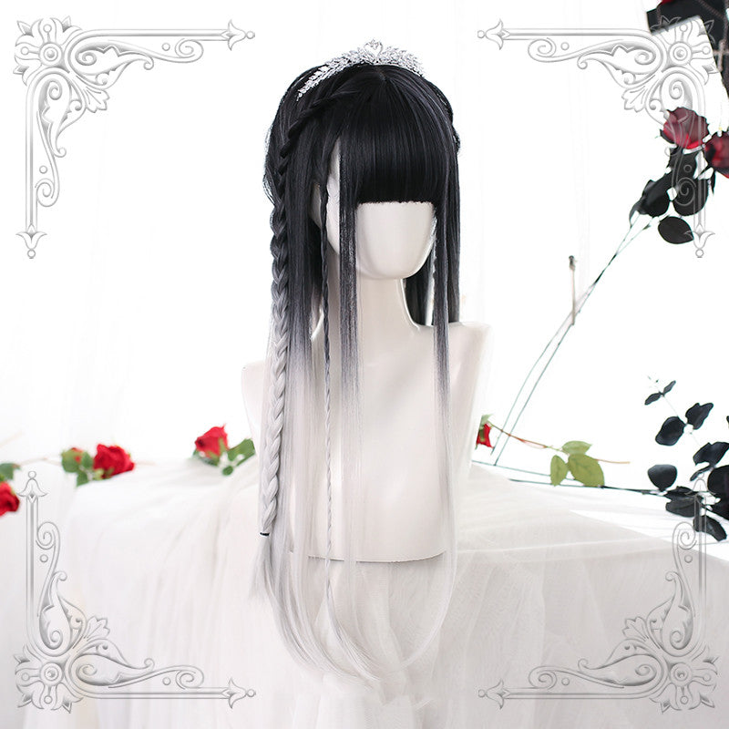 Nightmare gradient long straight hair HA0475