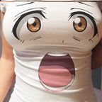 Big eyes t-shirt 3d tight top    HA0529