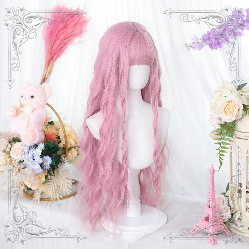 Cute pink natural curly hair HA0890