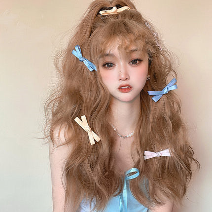 Curly bangs wig fluffy long curly hair   HA0883