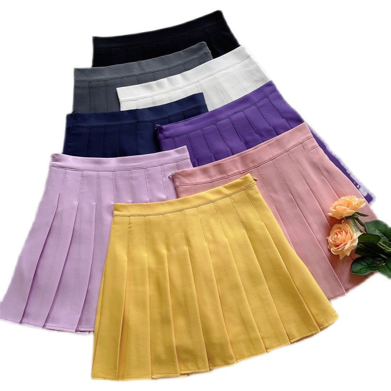Slim all match pleated skirt HA1330