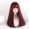 Sweet Red Long Straight Wig   HA1239