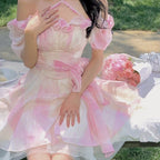 Sweet Fairy Slim Chiffon Halter Dress    HA0771