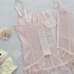 Pink lace top HA0624