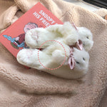 Cute bunny fur slippers   HA1291