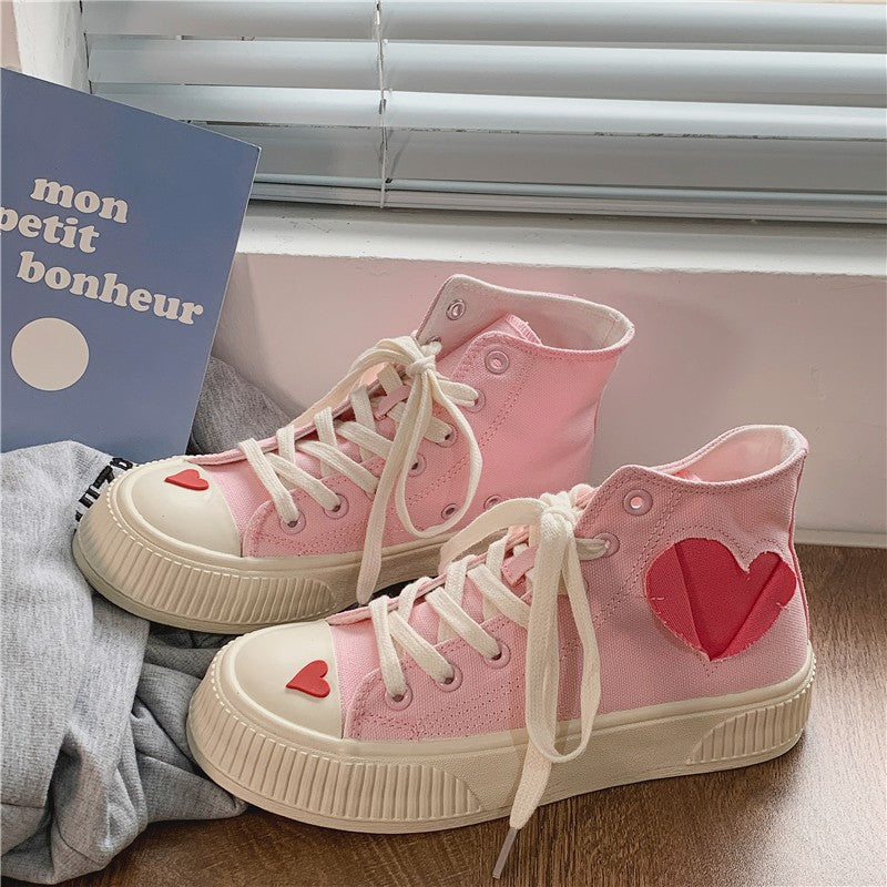 Love high top canvas shoes   HA1645