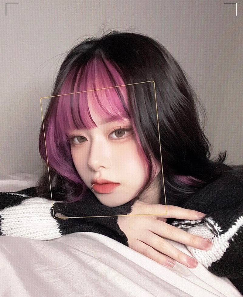 Pink Black Gradient Wig    HA0582