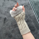 Cute Fingerless Knit Gloves   HA1433