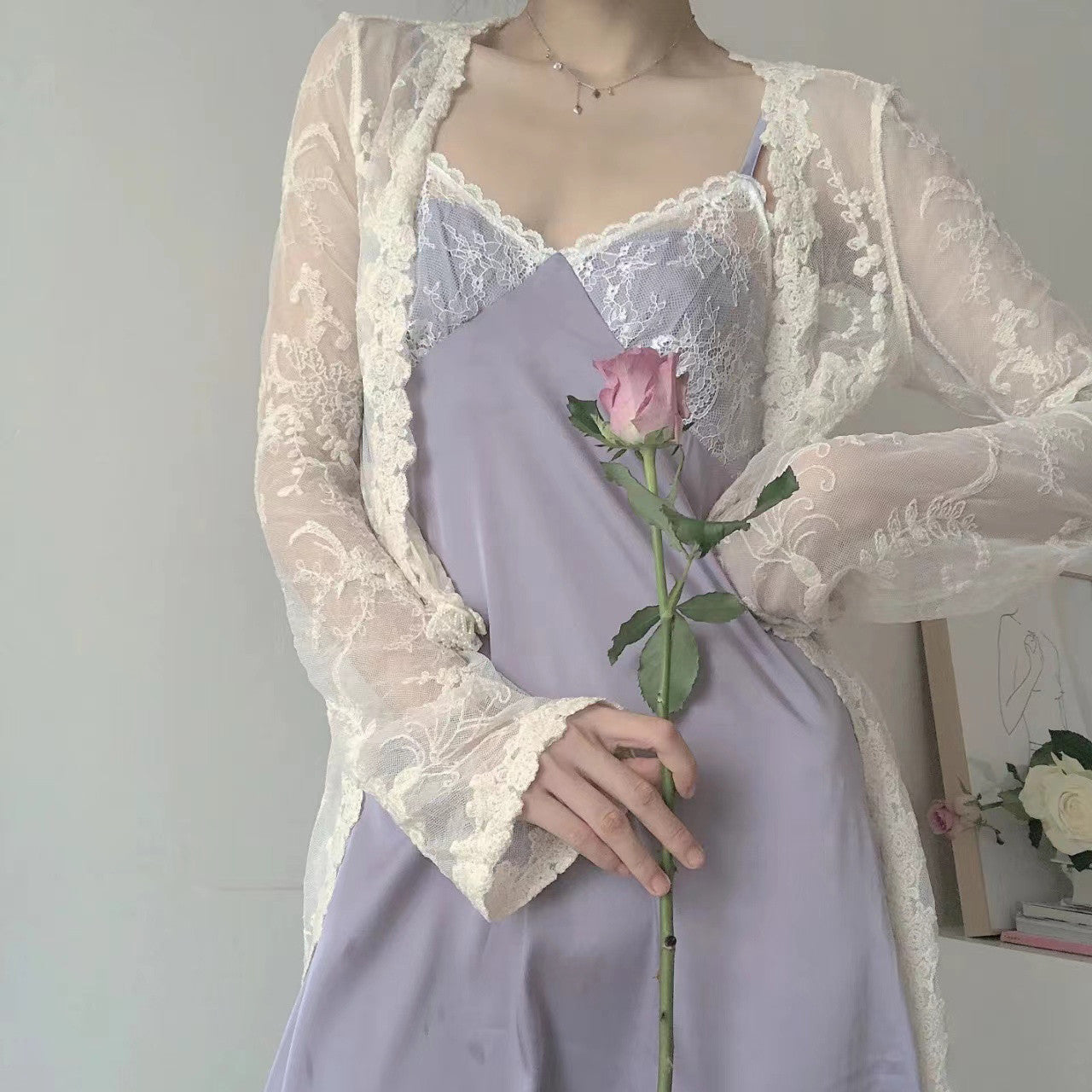 Purple slip dress HA0380