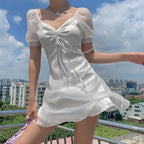Super fairy temperament pure mesh dress   HA0838