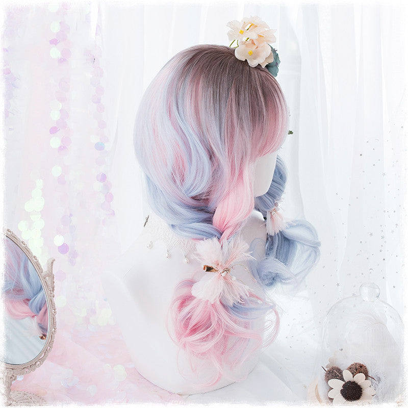 Blue Pink Gradient Lolita Wig    HA0411