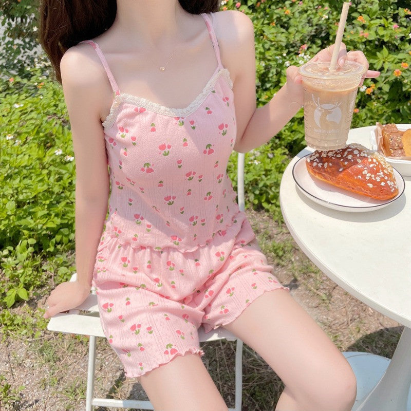 Cute Sling Pajamas Homewear Set   HA0824