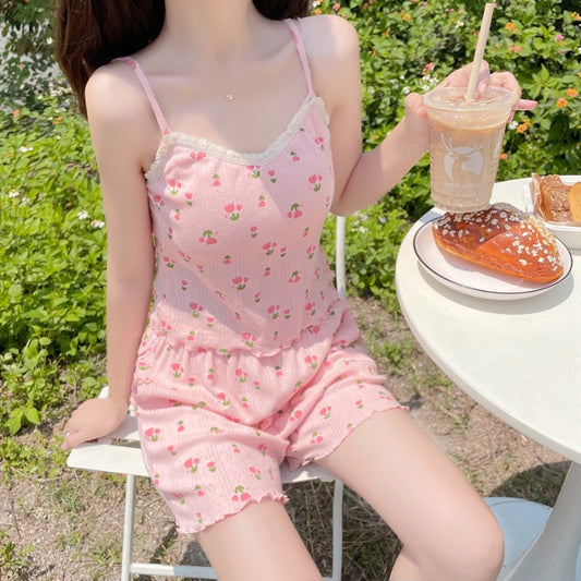 Cute Sling Pajamas Homewear Set   HA0824