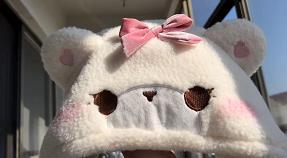 Bear ears plush hat   HA1221