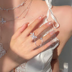 Butterfly Diamond Necklace Ring   HA0722
