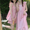 Cute pale pink pajamas nightdress loungewear   HA0833
