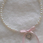 Girl heart pearl love cross HA1663