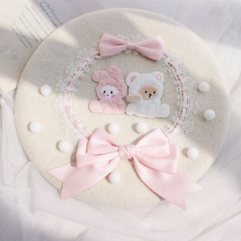 Rabbit bear autumn winter beret  HA1393