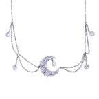 Diamond Moon Clavicle Chain   HA1722
