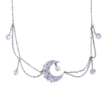 Diamond Moon Clavicle Chain   HA1722