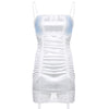 Lace Bow Pleated Dress  HA0524