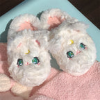Girl Heart Cat Cotton Slippers   HA1344