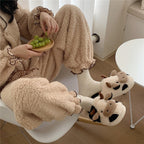 Cute cartoon cow cotton slippers   HA1345