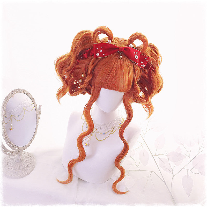 Lolita double ponytail orange wig HA0061