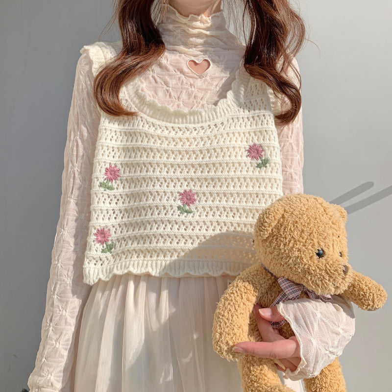 Knitted sweater vest HA0996