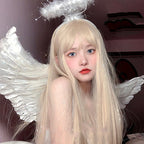 Daily sweet and cute blonde long straight hair   HA0163